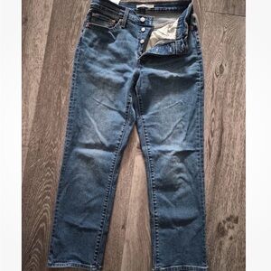 Levi's Straight-Leg Mid Blue Denim Jeans